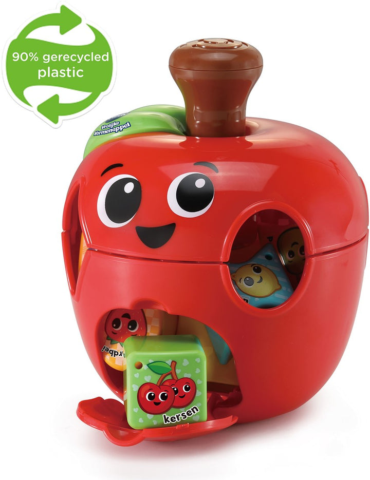 Rode Vtech vormenappel met fruitvormige sorteervormen