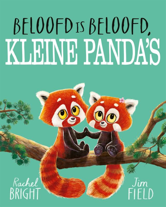 Prentenboek ‘Beloofd is beloofd, kleine panda’s’ met kleurrijke illustraties van panda’s op een bergtop