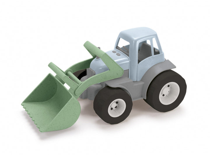 Dantoy bioplastic speelgoedtractor met functionele voorlader en grote wielen