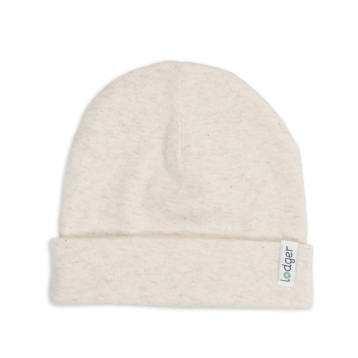 Babymuts Lodger Beanie Melange in Birch – zacht biologisch katoen