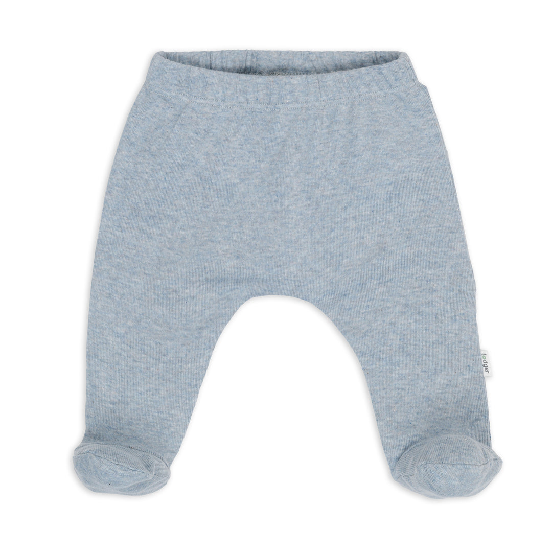 Lodger Joggingbroek baby met voetjes in Blue Fogg – biologisch katoen