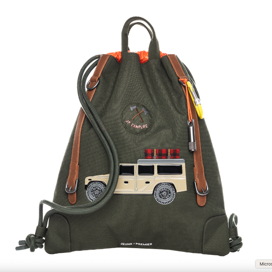 Waterafstotende turnzak met avontuurlijke print – Camp Life design
