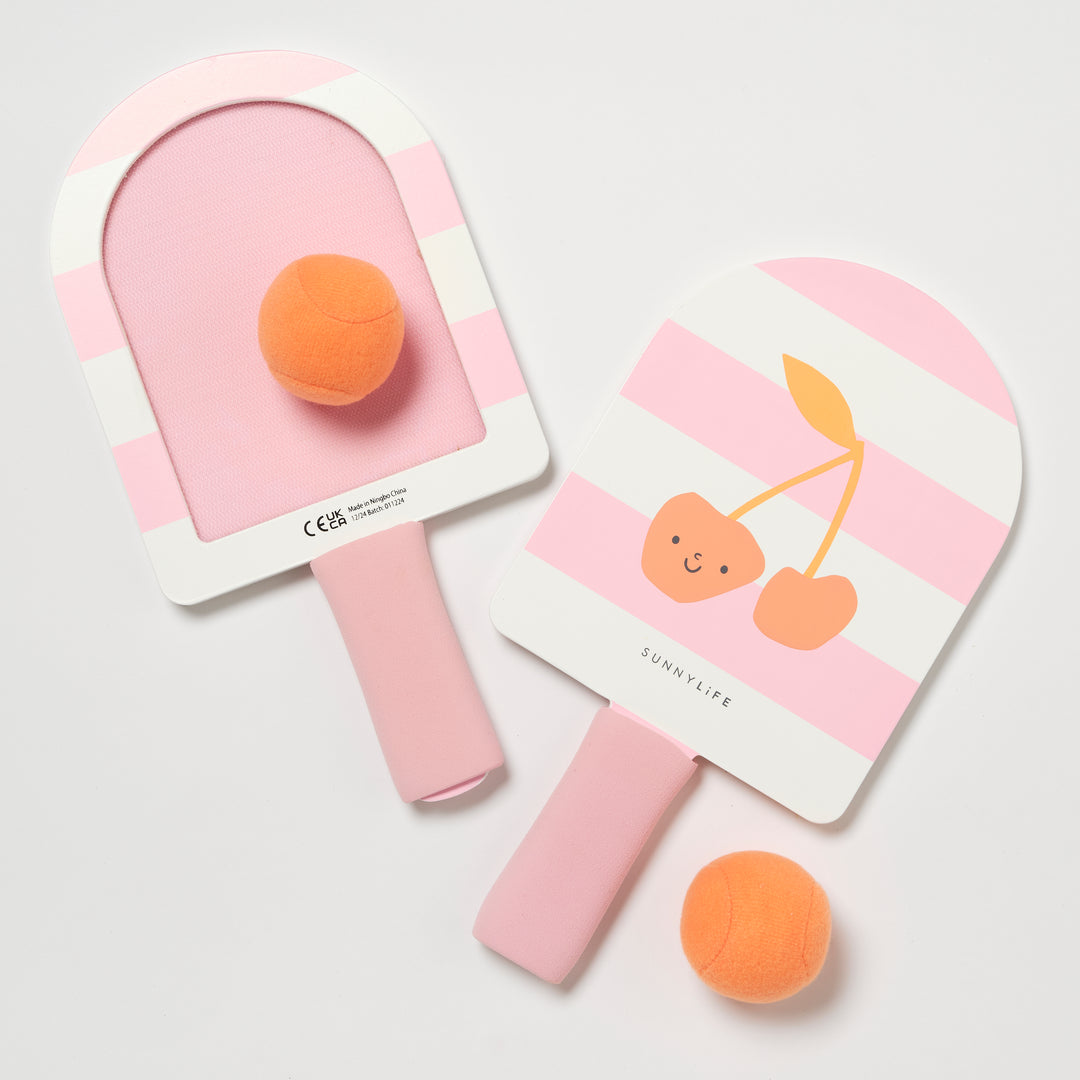 Sunnylife strandpaletten met klittenband en pastel kersendesign in rits-etui