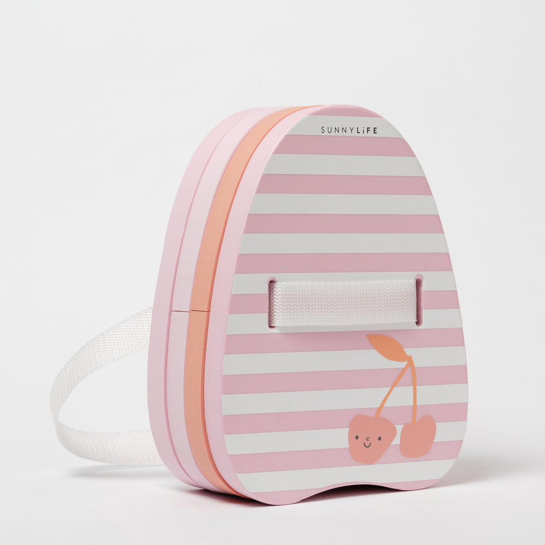 Zwemhulp rugzak met roze strepen en kersenprint van Sunnylife