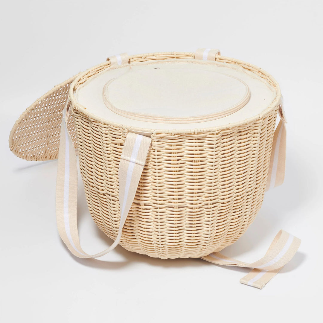Sunnylife koeltas / picknickmand met jacquard banden en geïsoleerde binnenkant