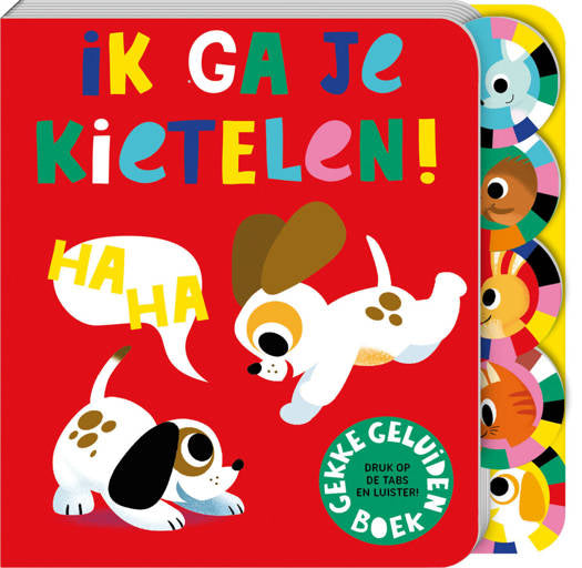 Geluidenboekje ‘Ik Ga Je Kietelen!’ met kleurrijke dierenillustraties en geluidsknoppen