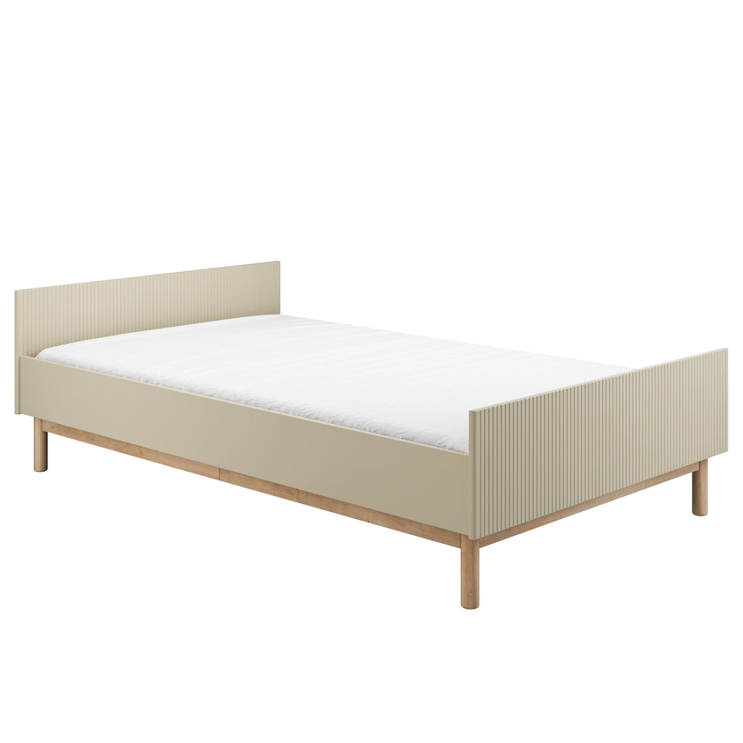 Champagne twijfelaarbed Pinio Miloo 120x200 cm met verstelbare lattenbodem
