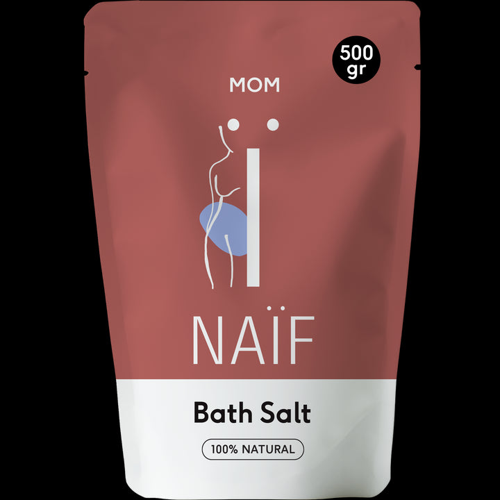 Naïf magnesium badzout 500g voor ontspanning tijdens zwangerschap