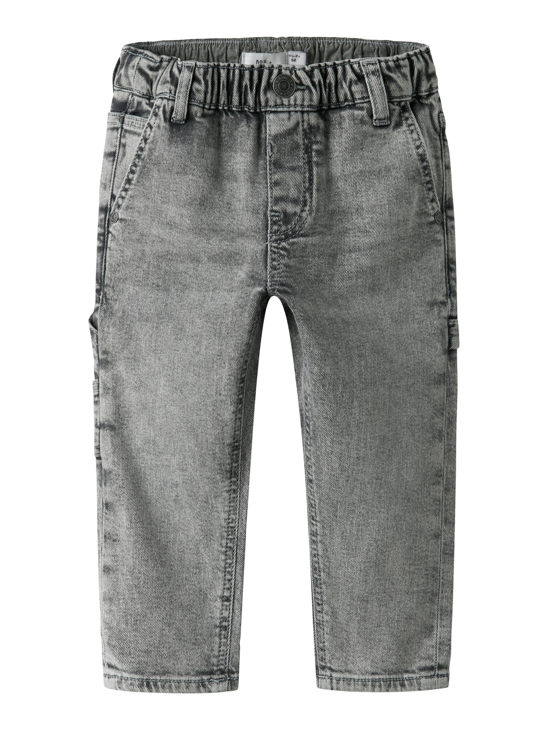 Grijze tapered fit jeans van Name It met verstelbare taille en studs
