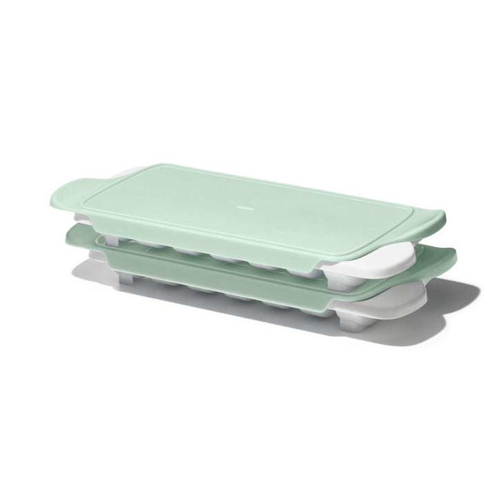 Oxo Tot tray met 14 kubusvormige diepvriesvakjes en schuifdeksel, kleur Opal