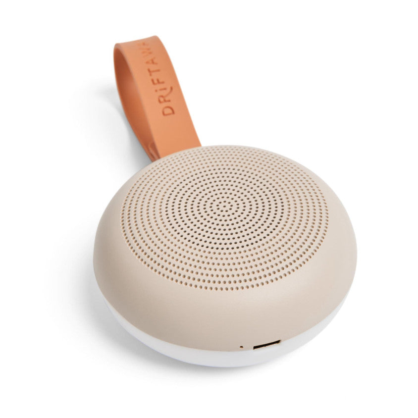 Ergopouch white noise slaaphulp in taupe met LED-licht en draagbaar design