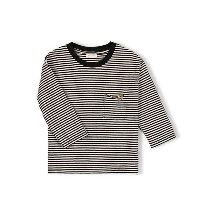 Nixnut - T-shirt Drop Black Stripe