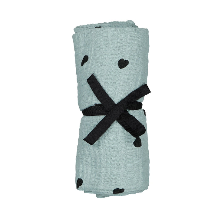 Rose in April - Tetradoek 110 x 100 cm Bianca | Heart Blue Spray