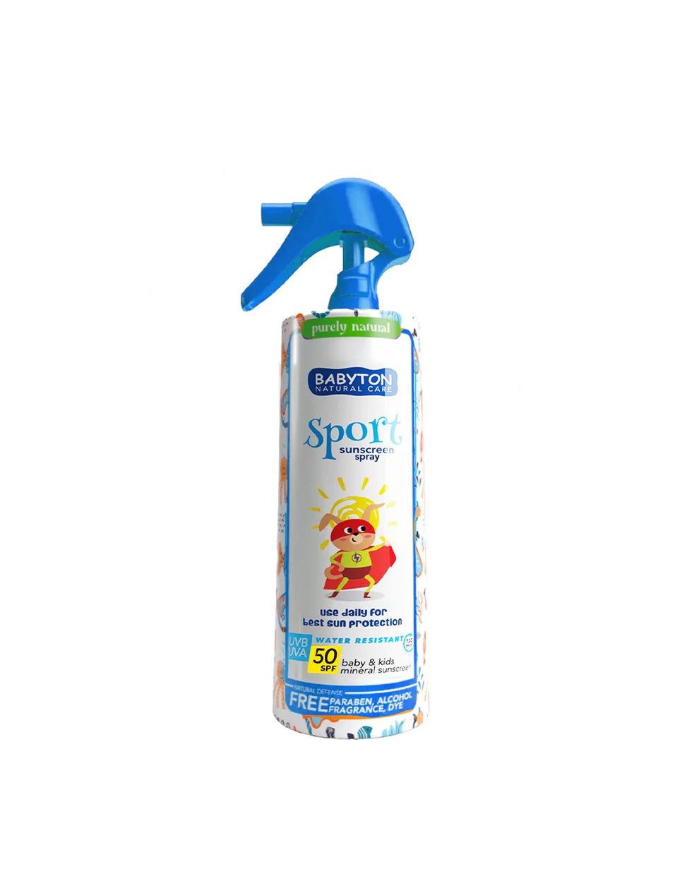 Babyton zonnecrème spray SPF50 voor kinderen, 200ml, minerale bescherming