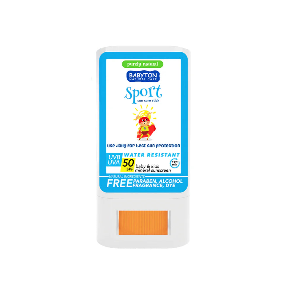 Babyton zonnecrème stick voor kinderen SPF50, 20g, minerale formule