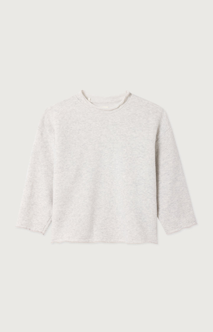 American Vintage - Sweater Long Col Rond Arctique Chine