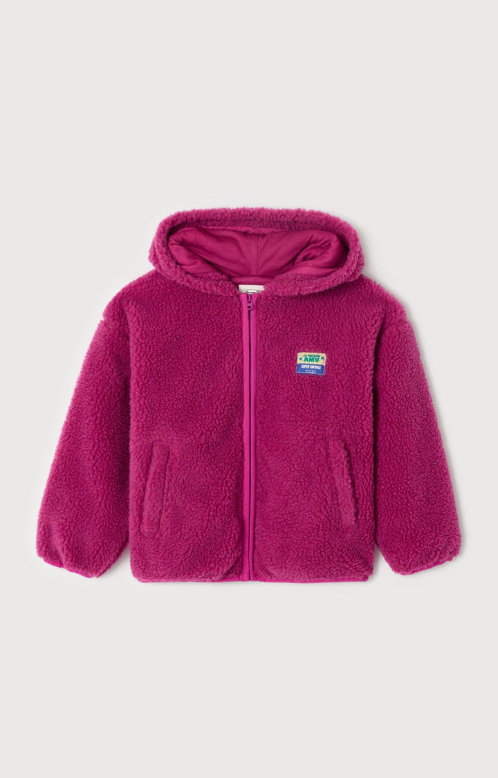 American Vintage - Jas Hoktown Courte Capuche Zippee Fuchsia