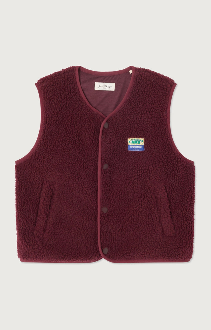 American Vintage - Bodywarmer Hoktown Ample Bordeaux Chine