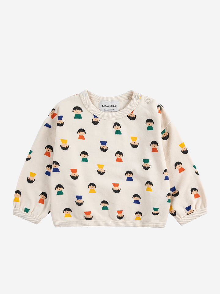 Bobo Choses - Sweater Baby Game Pawns All Over White