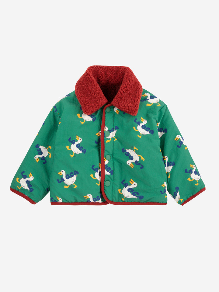 Bobo Choses - Jas Baby La Oca Reversible Sheepskin All Over Green