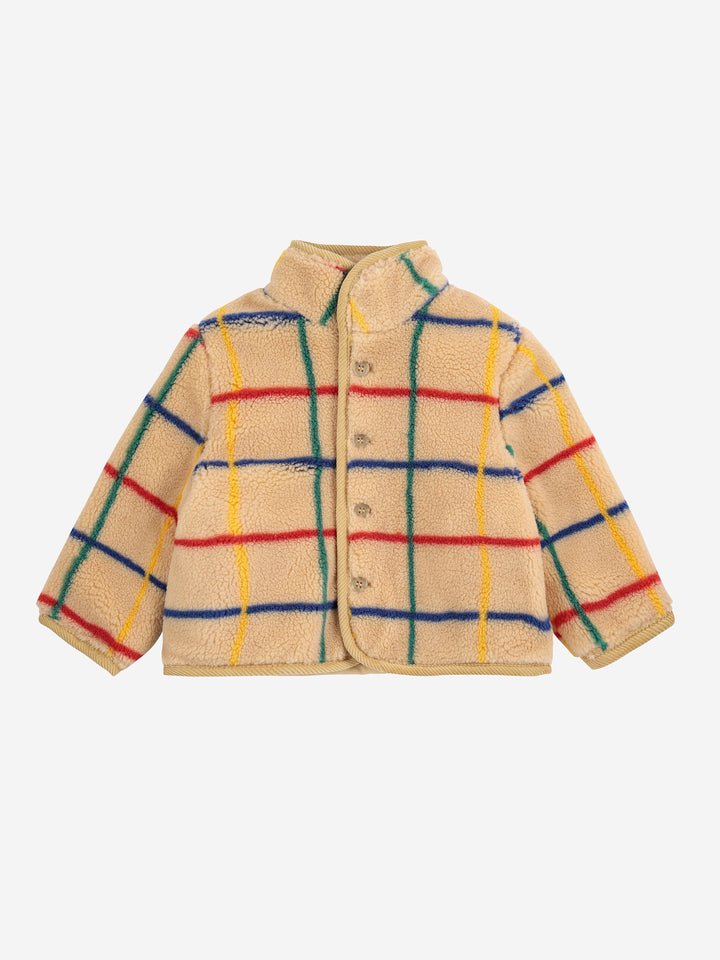 Bobo Choses - Jas Baby Stripe Color Sheepskin Offwhite