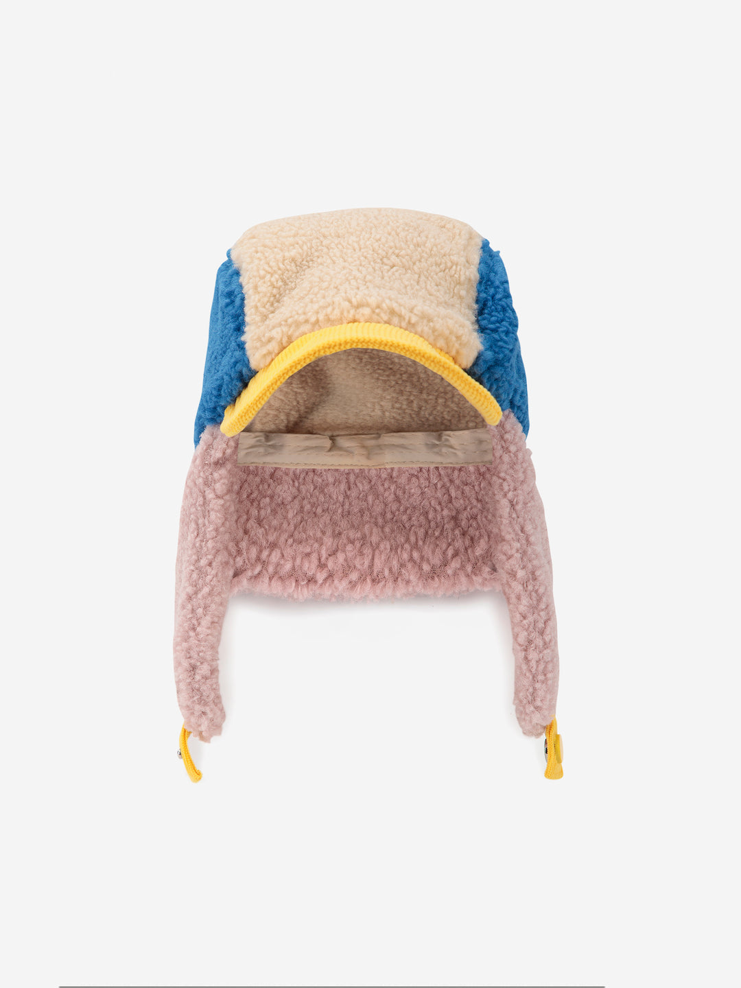Bobo Choses - Muts Baby Bobo Color Block Sheepskin Chapka Red