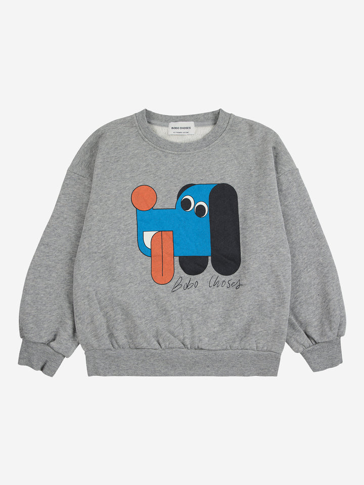 Bobo Choses - Sweater Doggy Mate Heather Grey