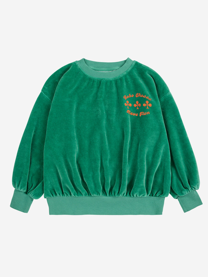Bobo Choses - Sweater Have Fun Velvet Green