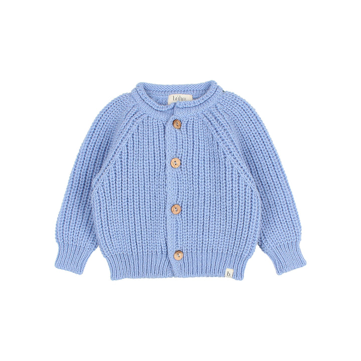Búho - Cardigan Baby Soft Knit Soft Blue