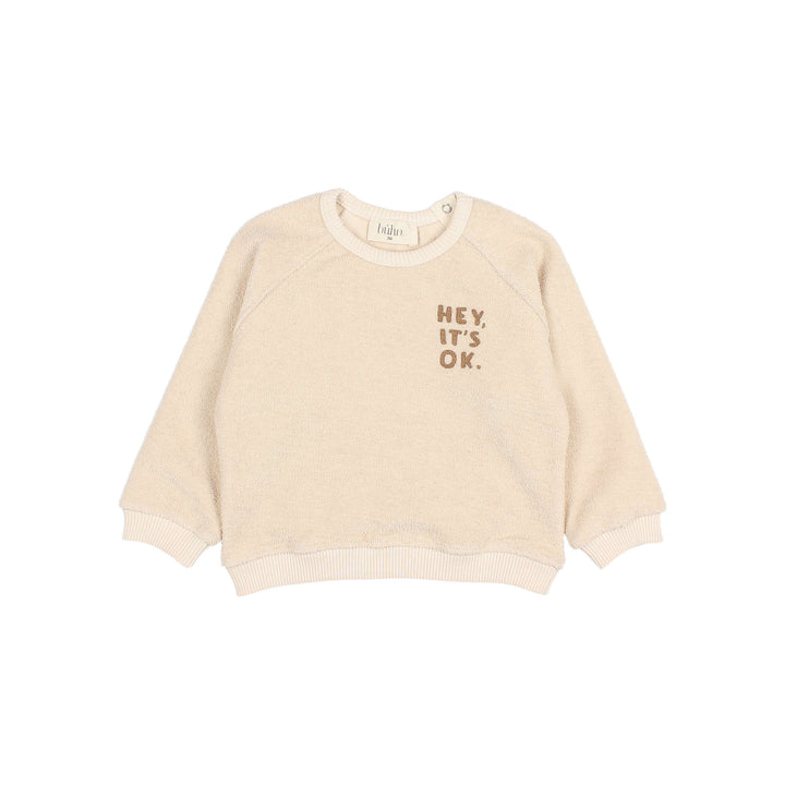 Búho - Sweater Baby Hey Its Ok Terry Ivory