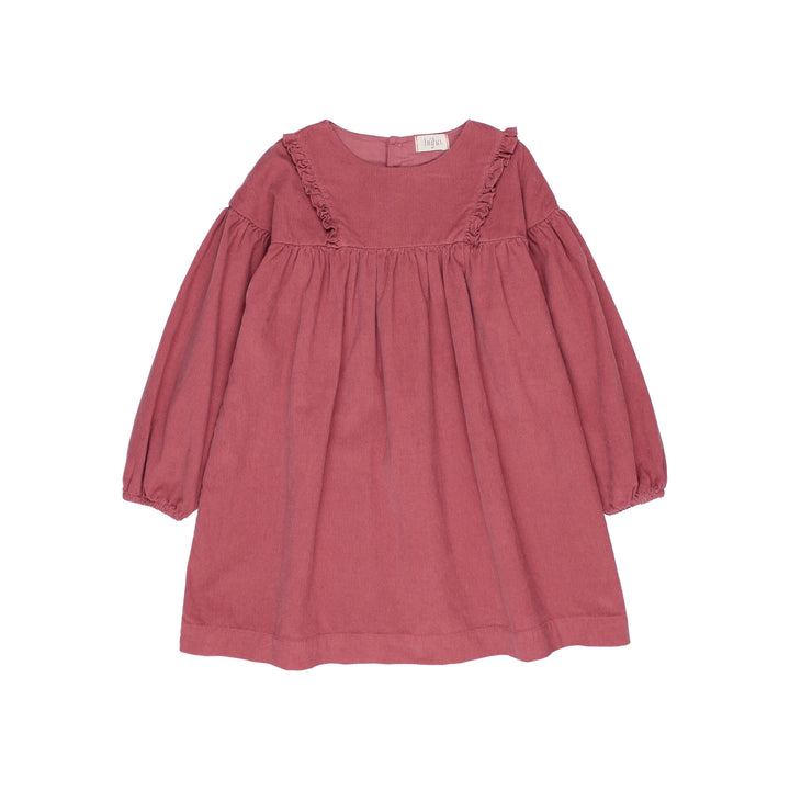 Búho - Jurk Soft Velvet Ruffle Blush