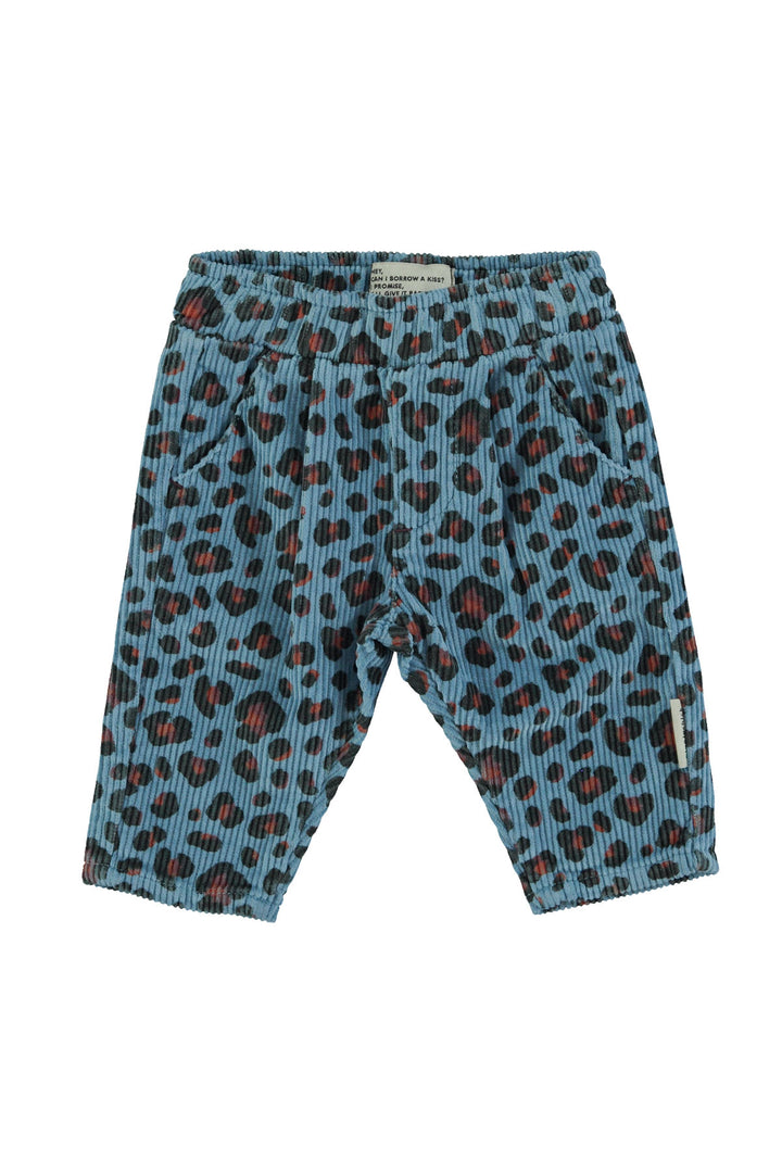 Piupiuchick - Broek Baby Unisex Corduroy Animal Blue