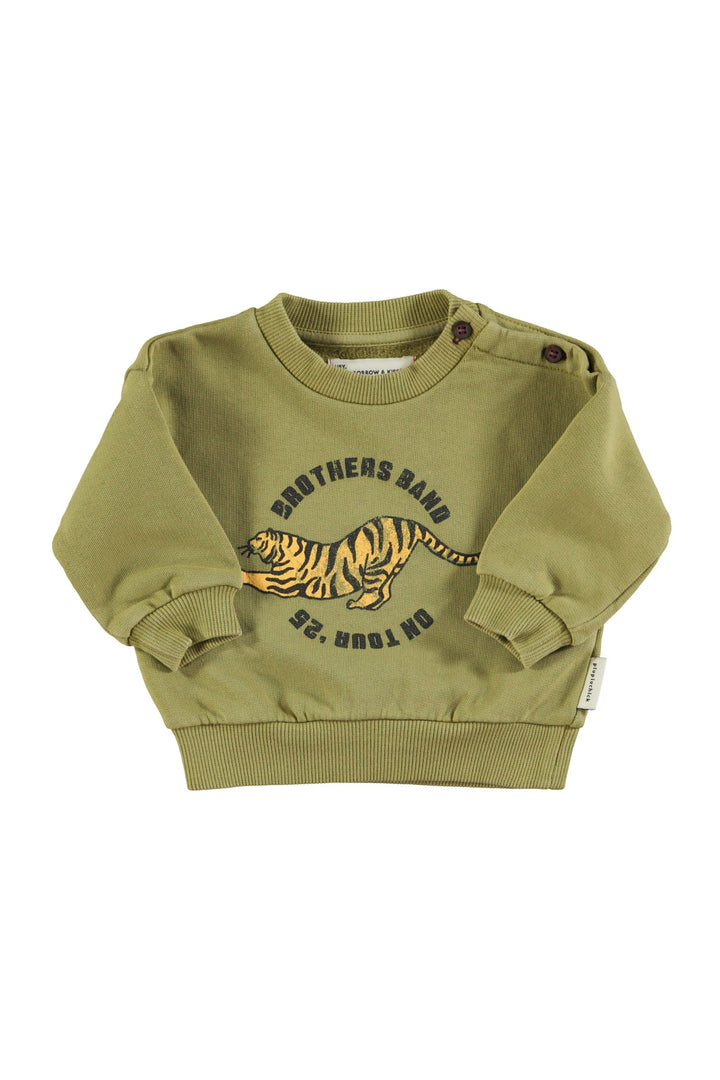 Piupiuchick - Sweater Baby Tiger Olive Green