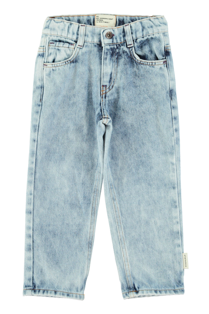 Piupiuchick - Jeans Broek Unisex Faded Denim Washed Blue