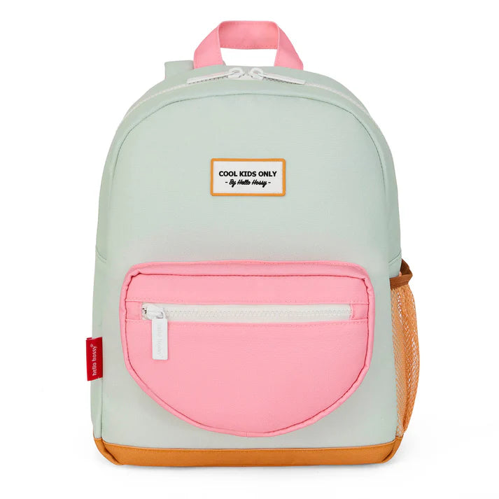 Hello Hossy Mini rugzak Water Green met kleurrijke details en verstelbare banden