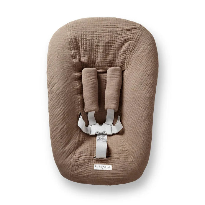 Ilmaha hoes voor Tripp Trapp Newborn Set in taupe met gordelpads
