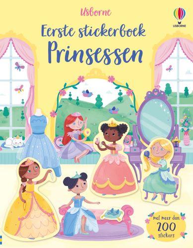 Stickerboek Prinsessen met scènes zoals ponyritjes en gemaskerd bal