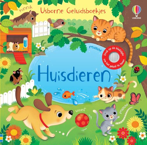 Geluidenboek Geluiden Huisdieren met texturen en geluiden van katten en honden