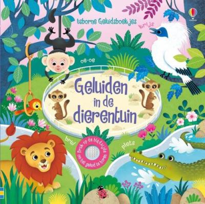 Interactief geluidenboek Geluiden In De Dierentuin met dierengeluiden en voelplezier