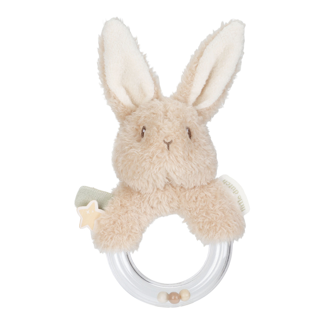 Little Dutch Ringrammelaar Newborn Naturals met zachte structuren