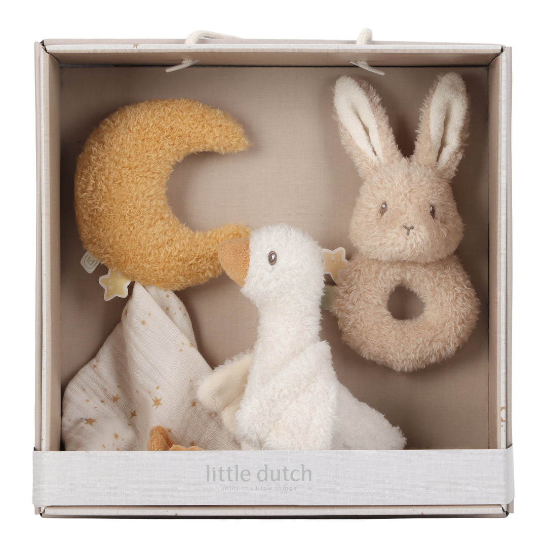 Little Dutch Giftset Newborn Naturals met zachte eerste speeltjes