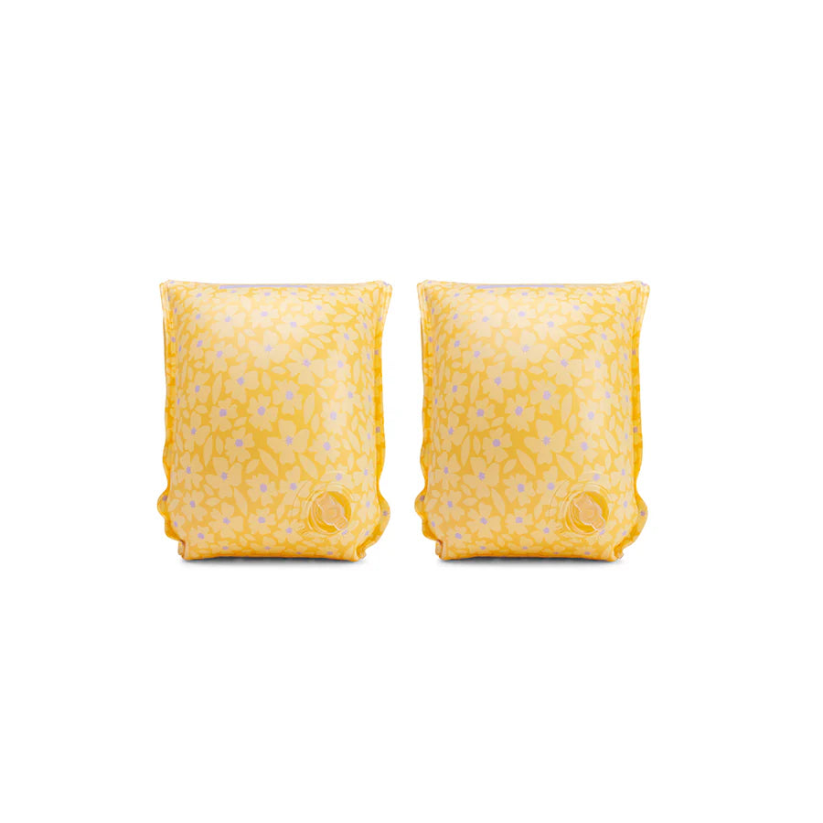 Swim Essentials zwembandjes Flowers Yellow voor kindjes van 0-2 jaar, veilig en stijlvol
