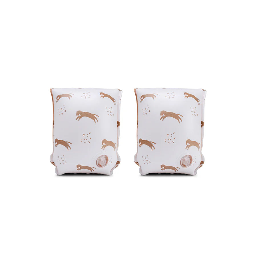 Swim Essentials zwembandjes Roamer Leopard Beige voor kindjes van 0-2 jaar, veilig en stijlvol