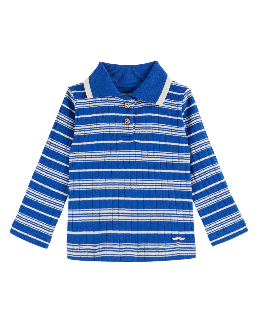 Emile et Ida - Polo Baby Rib Striped Royal