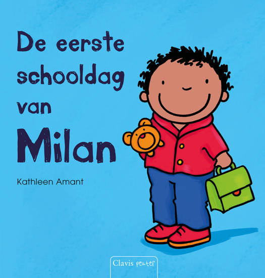 Peuterboek Eerste Schooldag van Milan met kleurrijke illustraties