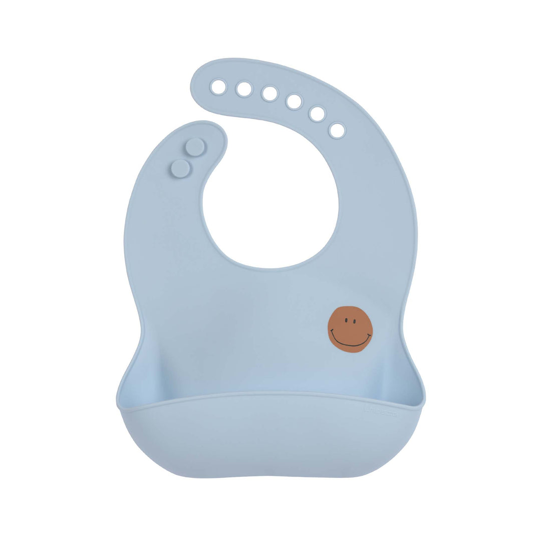 Lassig Siliconen Slab Happy Rascals Smile in Sky Blue met opvangzak