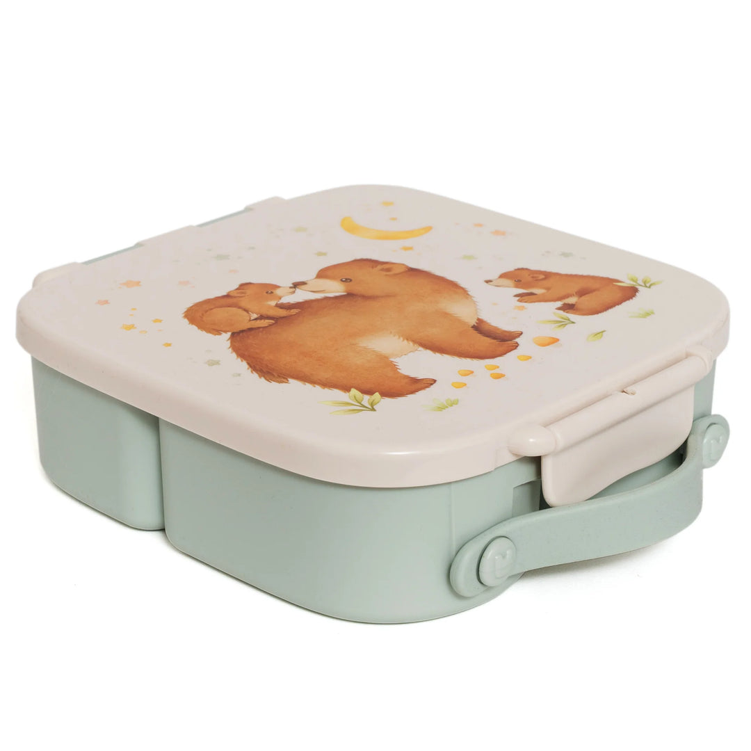 Petit Monkey lunchbox Bento Bear met berenprint en 3 vakken