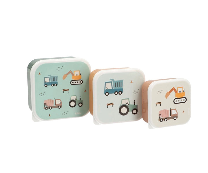 Tutete - Snackdoosjes Trucks (3-pack) | Multicolor