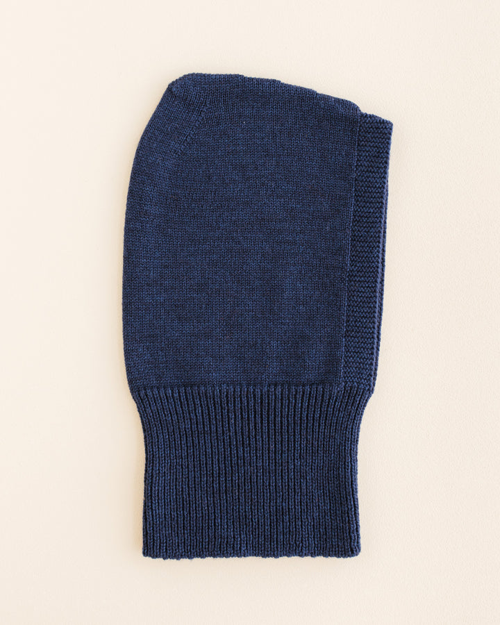 Hvid Eddy balaclava muts in Blue, merinowol, medium