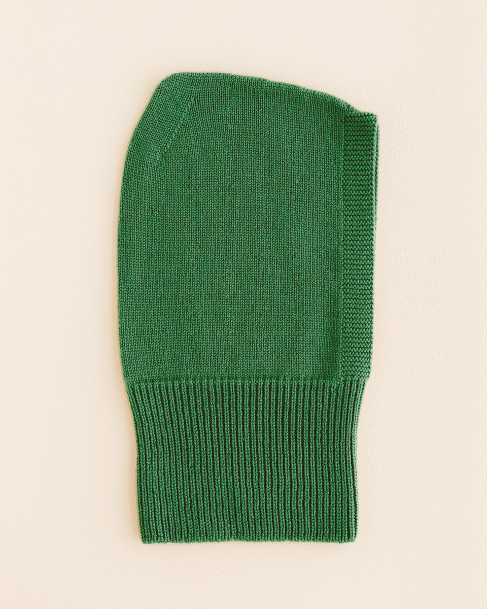 Hvid Eddy balaclava muts in Grass, merinowol, small